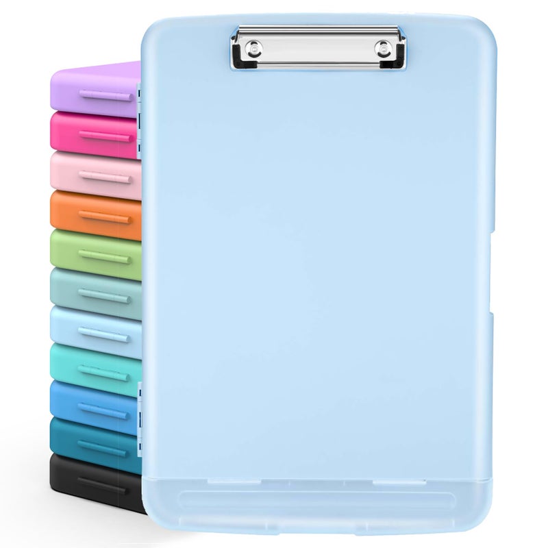 Sooez Clipboards with Storage, High Capacity Clip Boards 8.5x11 with Storage, Heavy Duty Nursing Clipboard Folder, Plastic Clipboard with Pen Holder for Women Teachers Work, School & Office Supplies - Image 1