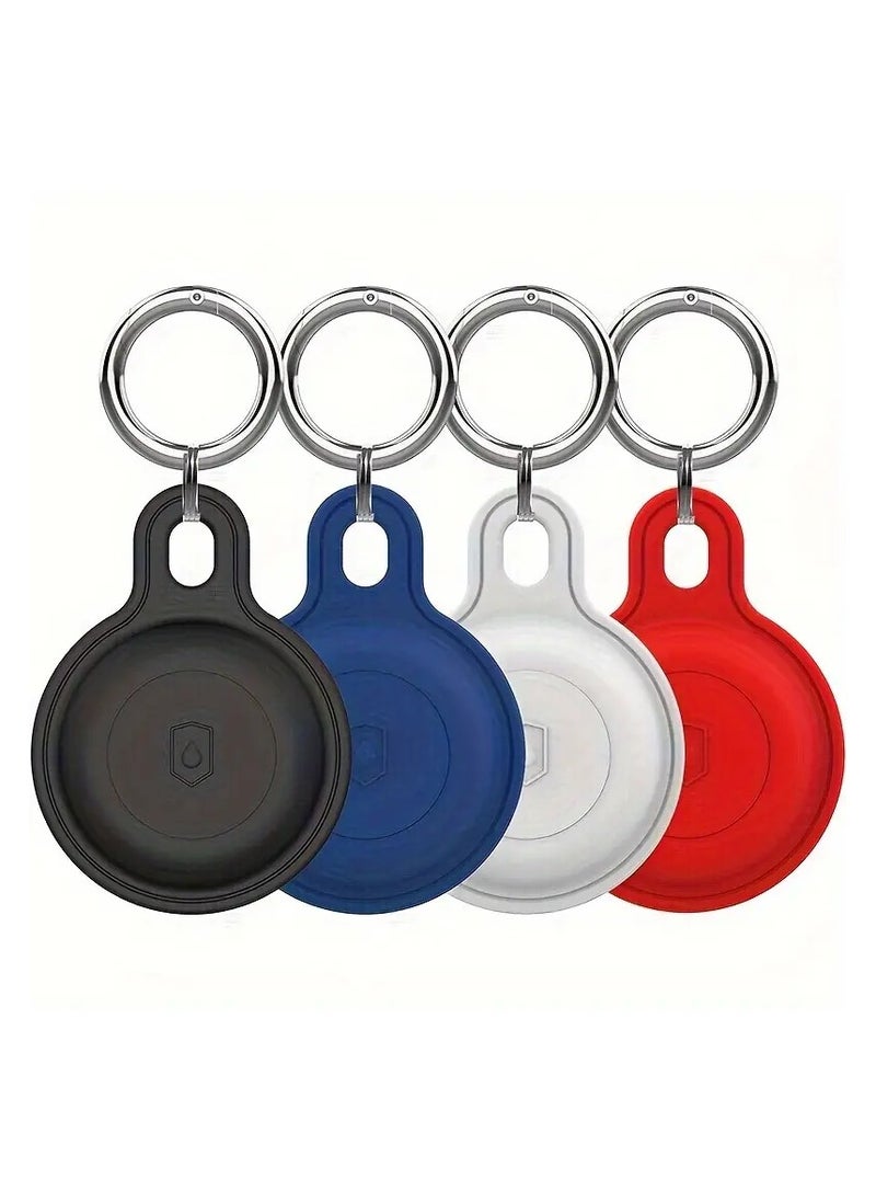 Raxoom Soft Silicone Air tag Holder with Keychain Water proof Air tag Case Air tag Cover for Air tag Key Finder Tracker Finder Red  - Image 4