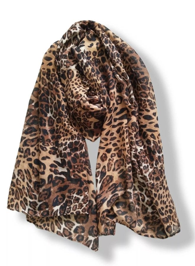 Mealah Leopard-Print-Scarf for Womens - Classic-Cheetah-Wrap-Shawl Long Lightweight Sunscreen Scarf(28"×59") - Image 2