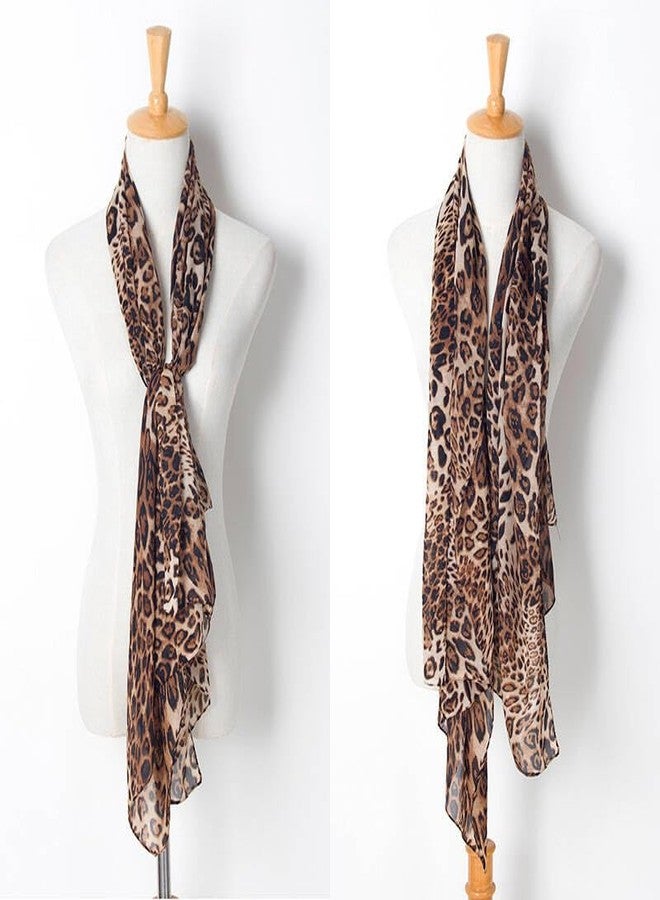 Mealah Leopard-Print-Scarf for Womens - Classic-Cheetah-Wrap-Shawl Long Lightweight Sunscreen Scarf(28"×59") - Image 4