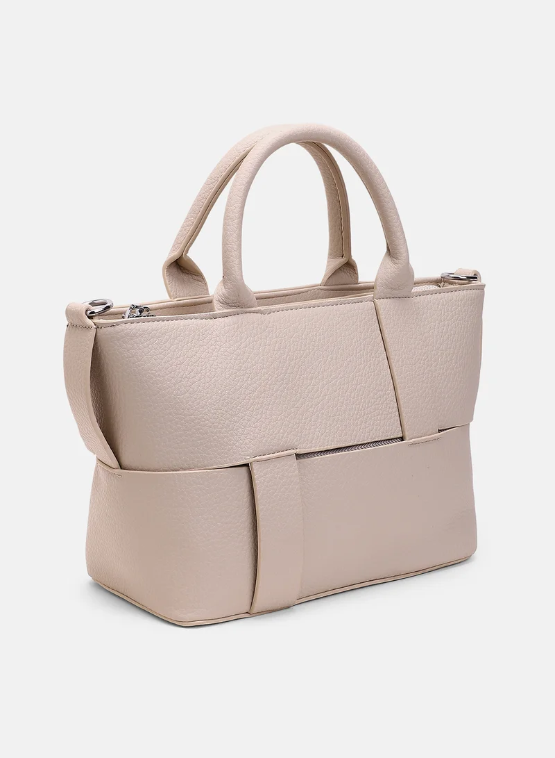 Haute Sauce Women's The Interweave Hand Bag - Ecru White