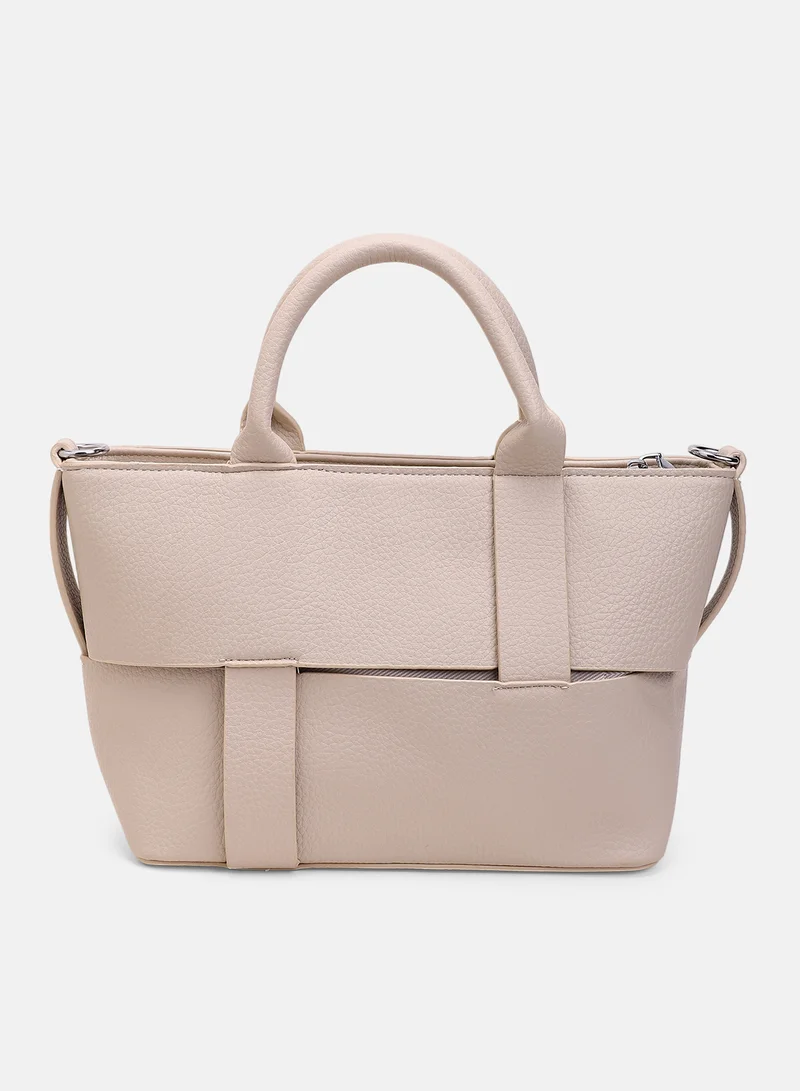 Haute Sauce Women's The Interweave Hand Bag - Ecru White