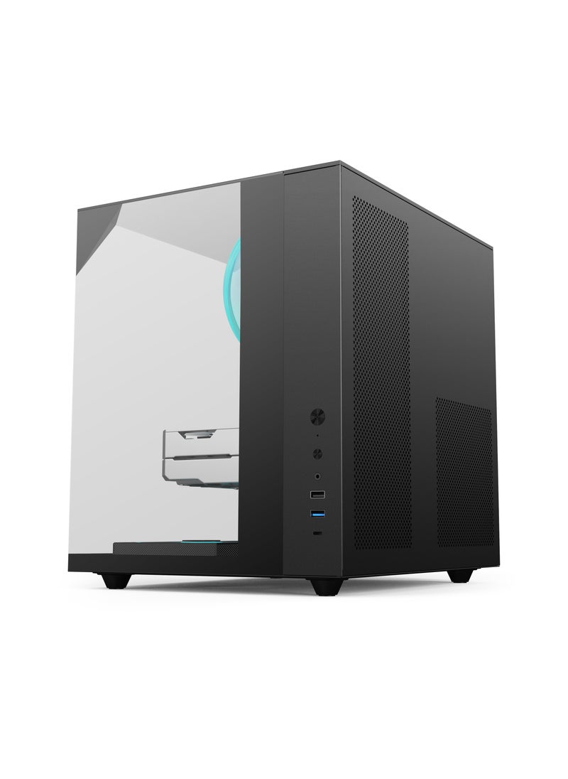 SHARX SHARX PROFIN Mid-Tower Gaming Cabinet, ATX, 5x 120mm Pre-Installed ARGB Fans, Controller, 3-Side Tempered Glass Panel White GX500B  - Image 5