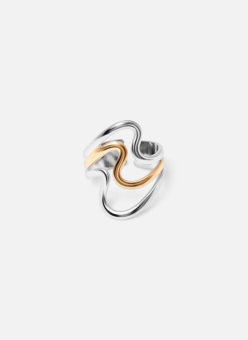 Lichi  Two-metal curved ring for Women | Best Price UAE