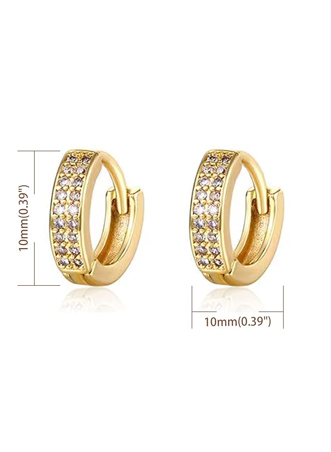 erorex Gold Hoop Earrings 18K Gold Plated Rounded Hoops Earrings For Women Men Girls - Image 2