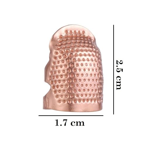 Moira Pack of 4 Adjustable Brass Finger Protector Thimble for Sewing Embroidery Needlework (Copper) - Image 2
