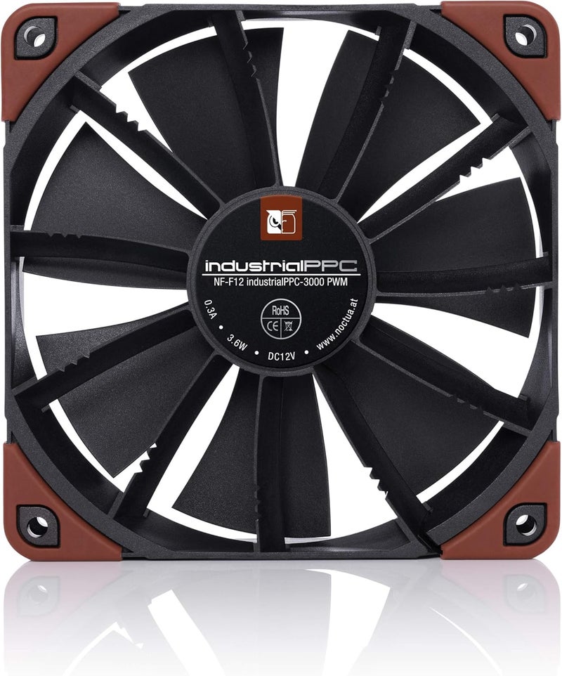 NOCTUA Noctua NFF12 iPPC 3000 PWM Cooling Case Fan wFocused Flow and SSO2 Bearing  - Image 4