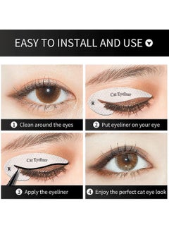 SOSEKO 8 Pcs Cat Eyeliner Stencils Design Smokey Eye Shadow  - Image 2