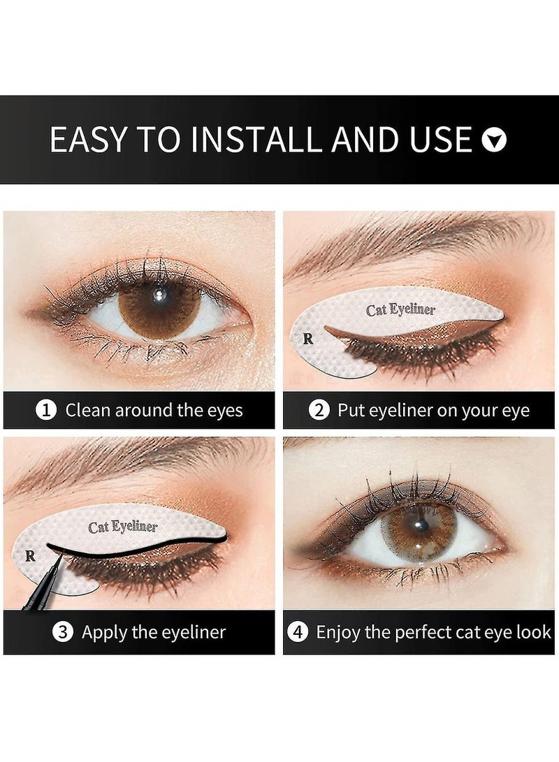 SOSEKO 8 Pcs Cat Eyeliner Stencils Design Smokey Eye Shadow - Image 2