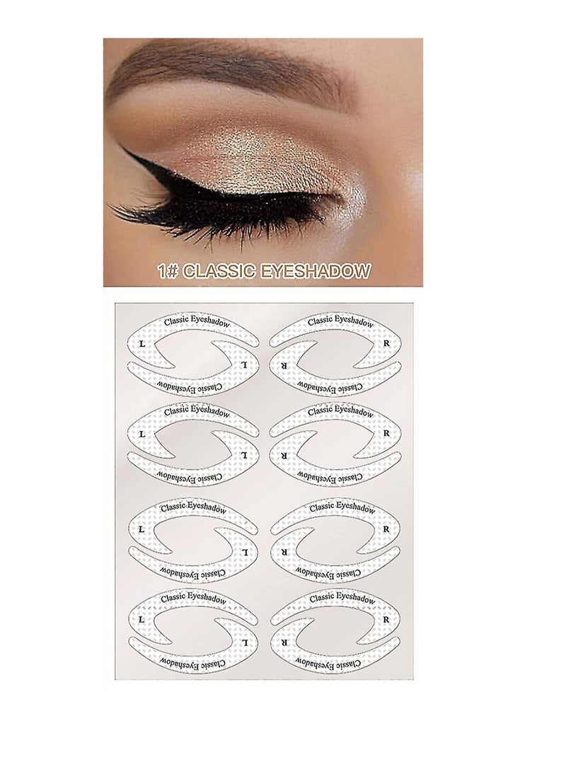 SOSEKO 8 Pcs Cat Eyeliner Stencils Design Smokey Eye Shadow - Image 1