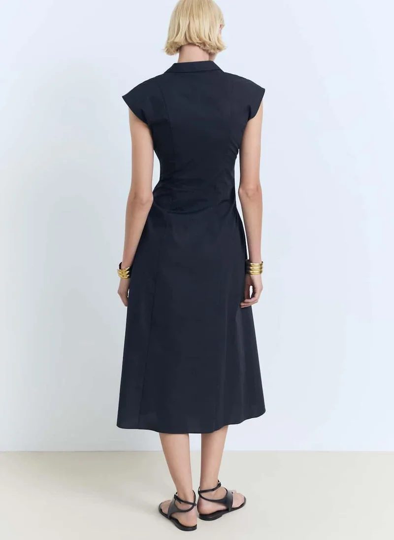 MANGO Midi-Dress With Knot Detail