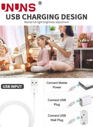 LED Vanity Lights For Mirror,10 LED Bulbs 3 Color Dimmable Mirror Light,3.6M Portable Makeup Mirror Light For Bathroom Bedroom Dressing Room,Mirror Not Included - view 4