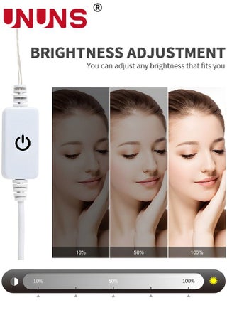 LED Vanity Lights For Mirror,10 LED Bulbs 3 Color Dimmable Mirror Light,3.6M Portable Makeup Mirror Light For Bathroom Bedroom Dressing Room,Mirror Not Included - view 3
