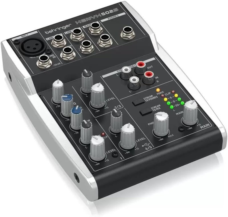 Behringer XENYX 502S Premium Analog 5-Input Mixer with USB Streaming Interface - Image 2