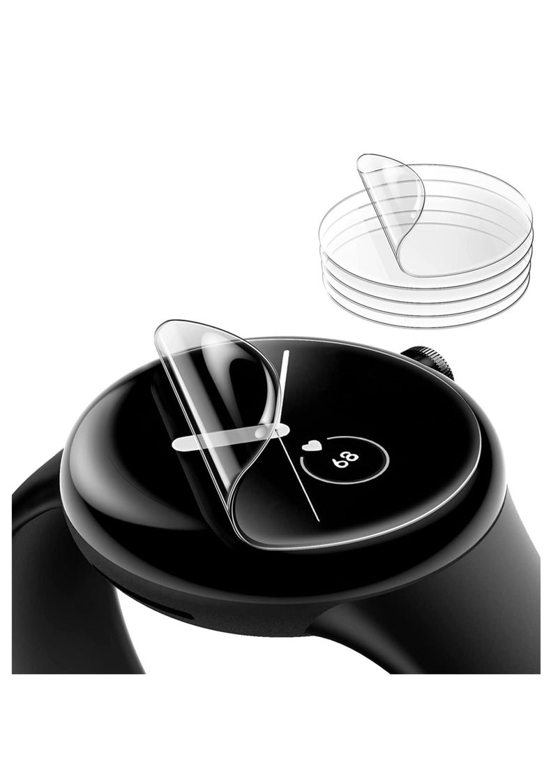 Captaintech Watch Screen Protector for Google Pixel Watch 2022, Anti-Scratch Self-Healing Soft TPU Film, HD Clear, Bubble Free, Easy Installation 6-Pack - Image 1