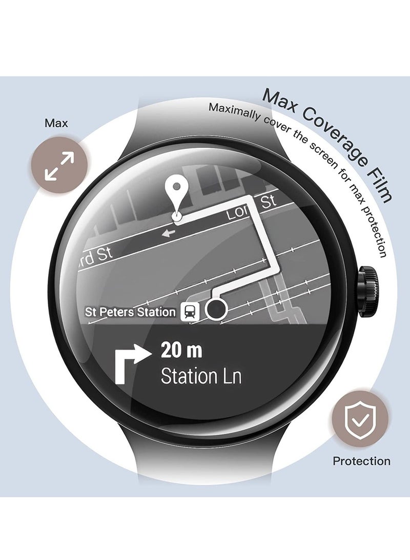Captaintech Watch Screen Protector for Google Pixel Watch 2022, Anti-Scratch Self-Healing Soft TPU Film, HD Clear, Bubble Free, Easy Installation 6-Pack - Image 3