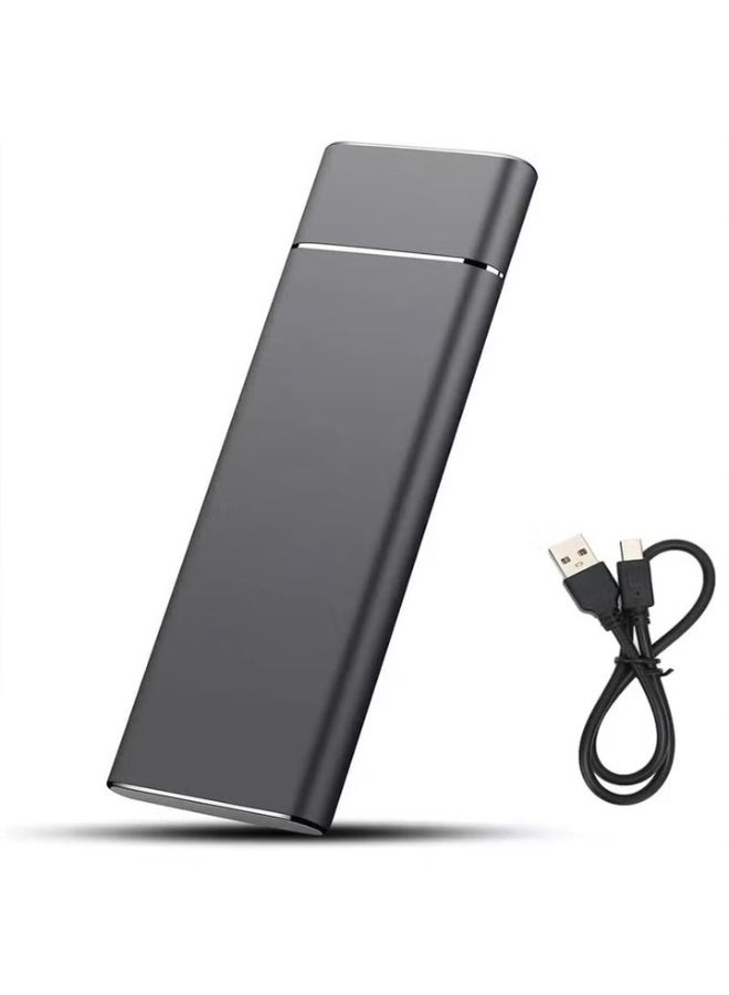 قرص صلب خارجي سعة 64 جيجابايت، سعة كبيرة، نحيف للغاية، محمول، مقاوم للصدمات، مضاد للسقوط، تخزين USB 3.1 متوافق مع أجهزة الكمبيوتر الشخصية، وأجهزة الكمبيوتر المكتبية، وأجهزة الكمبيوتر المحمولة، والقرص الصلب (أسود) - Image 1