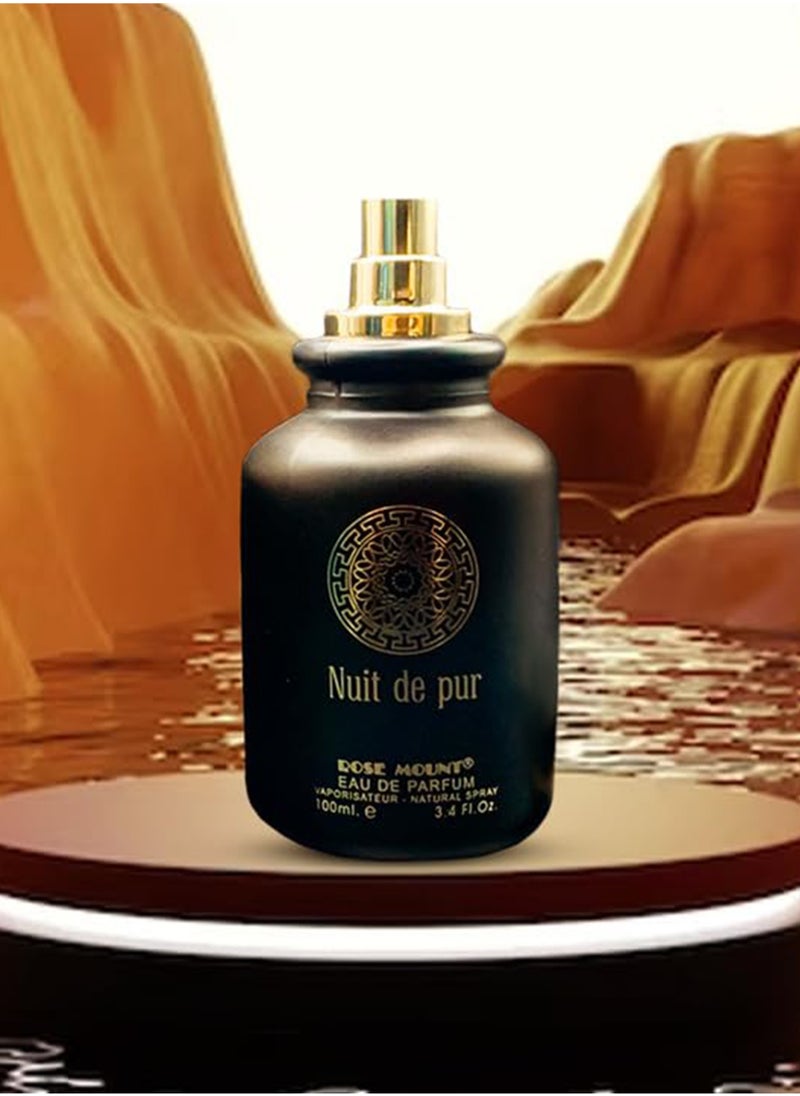 ROSEMOUNT - Rosemount Nuit De Pur Eau De Perfume 100 ml Unisex Arabic Perfumes Unleash Long Lasting Perfumes for Men and Women Best Men's And Womens Fragrances for any Occasion - Image 1