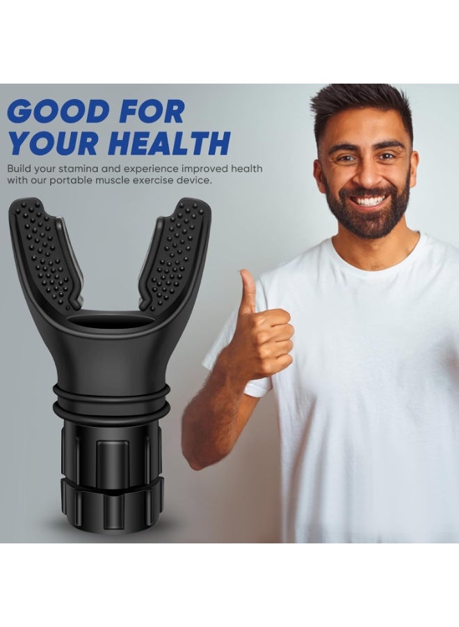 QSHOP® Breathing Trainer, Portable Lung Trainer, Anti-Breath Trainer for Oral and Muscle Exercise, Daily Fitness Training, Easy to Clean Design Brand: Qshop