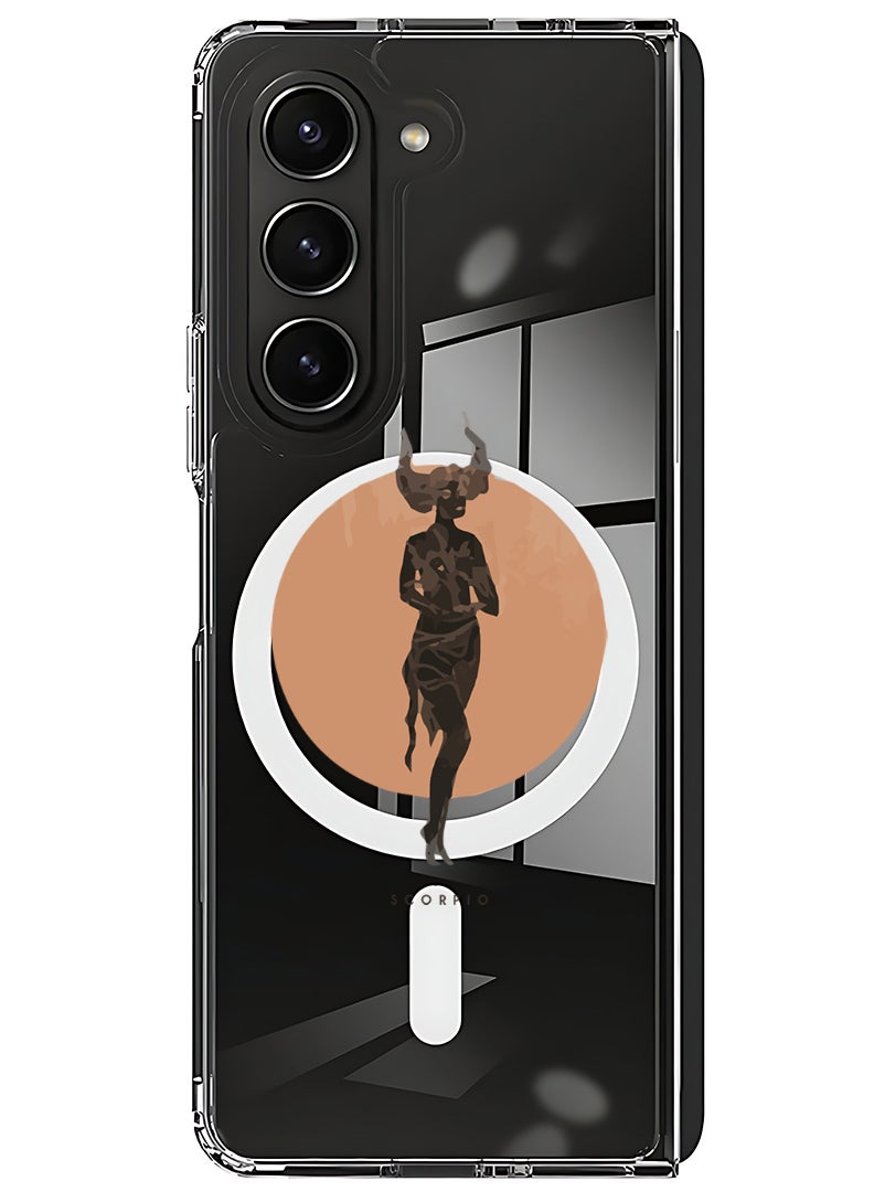 Theodor Magnetic Case for Samsung Galaxy Z Fold 5 Compatible with MagSafe Wireless Charging, Shockproof Phone Bumper Cover Scorpio - Image 1