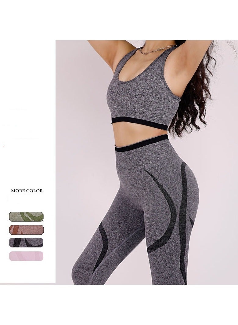 Women's Yoga Fitness Sports Bra Shorts Set - Image 4