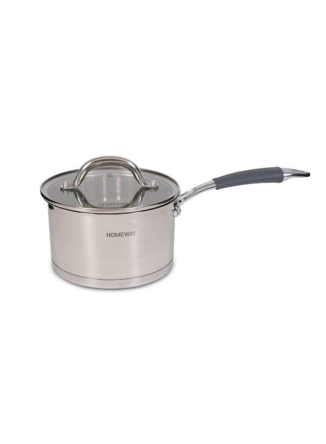 Homeway 8PCS Stainless Steel Cookware Set with Steamer, 5-Layer Encapsulated Base, Magnetic Stainless Steel Exterior, Silver, HW3908 - Image 4