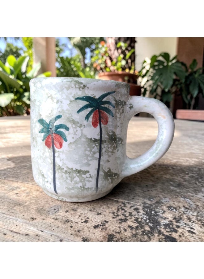 color zone pottery 200ml mug with a unique engraved design, microwave safe, handmade from pottery - Image 2