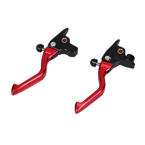 PJMTCUSTOM Adjustable Clutch and Brake Hand Lever Controls Shorter Slim Compatible with Harley Davidson Touring 20172020 Hydraulic Clutch Red - Image 1