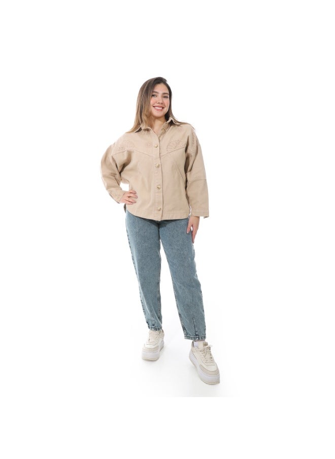 Coctail 17312-Gabardine jacket-beige  - Image 2
