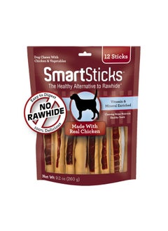 سمارت بونز SmartBones SmartSticks، دلل كلبك بمضغ خالٍ من الجلود الخام مصنوع من اللحوم والخضروات الحقيقية  - Image 1