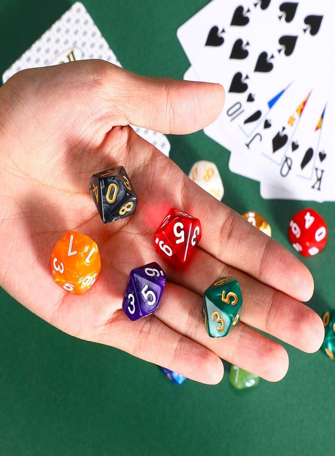 Skylety 100 Pieces Polyhedral Dice Set with Black Pouch Polyhedral Dice Compatible with RPG MTG Table Games Multi Colored Assortment (10 Sided) - Image 3