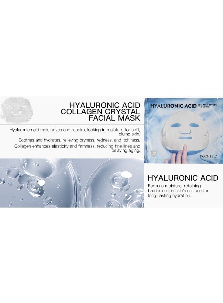 Kormesic 5-Pack Collagen Crystal Sheet Masks 60g – Firming, Hydrating & Hyaluronic Boost  - Image 2