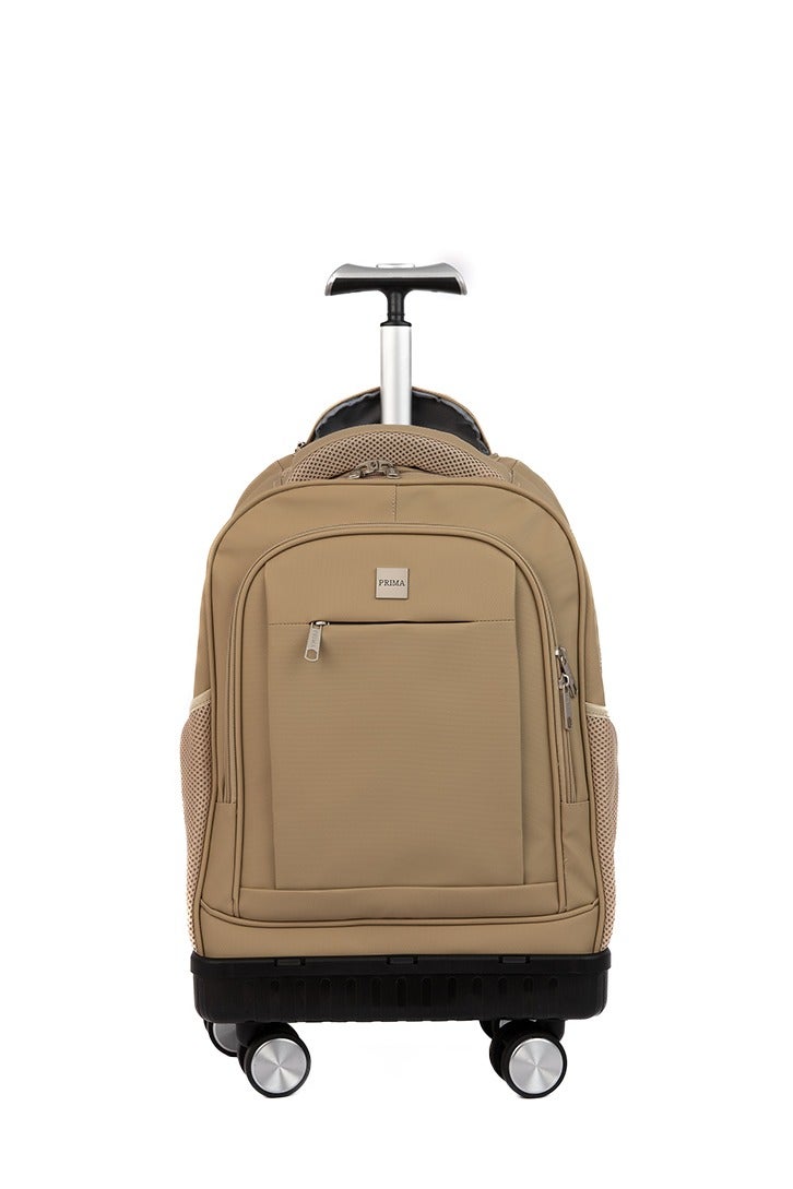 بريما حقيبة ظهر قابلة للطي 20 إنش بعجلات رباعية للطلاب والأعمال والسفر | حقيبة مدرسية للطلاب بعجلات بحجم مناسب للكابينة، عجلات دوارة سلسة، سحاب متين - Image 1