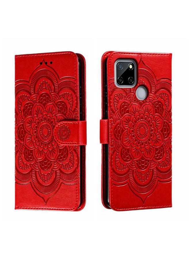 اس-توب جراب جلدي لهاتف Realme C12 بنقشة ماندالا الشمسية - Image 1