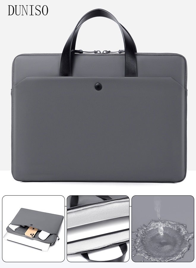 DUNISO 15.6 Inch Laptop Bag Lightweight Computer Bag Travel Business Briefcase Water Resistance Laptop Handbag for Men and Women Work Office - Image 1