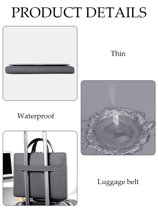 DUNISO 15.6 Inch Laptop Bag Lightweight Computer Bag Travel Business Briefcase Water Resistance Laptop Handbag for Men and Women Work Office - Image 3