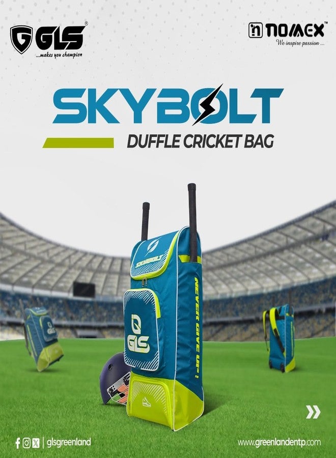 GLS SKYBOLT Duffle Cricket KIT Bag with Two BAT Pocket with Wheels - Image 3