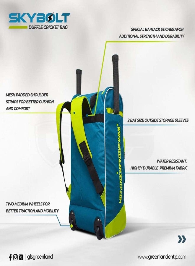 GLS SKYBOLT Duffle Cricket KIT Bag with Two BAT Pocket with Wheels - Image 4