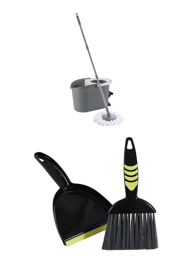 Amal 2 Pcs Cleaning Set - Amal Mop & Bucket Set + Amal Brush & Dustpan Set - Image 1