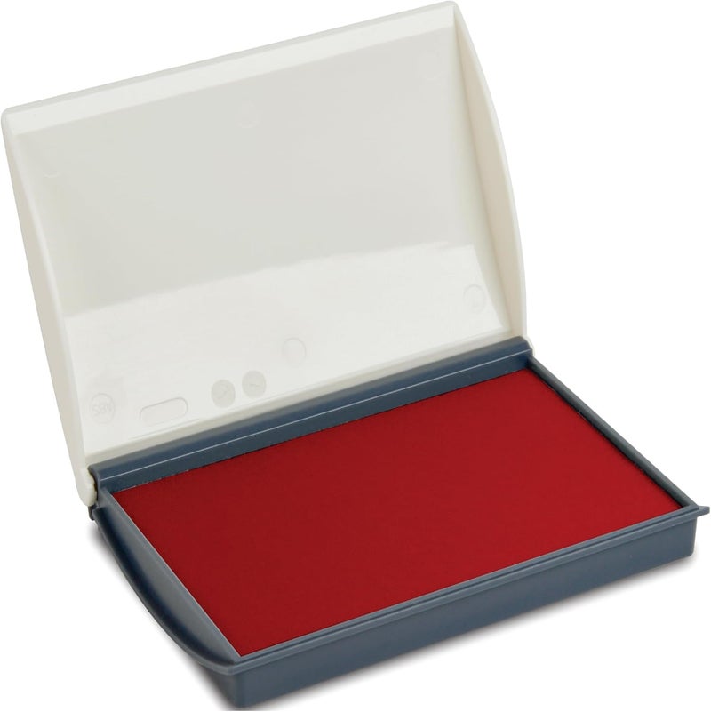 Shiny Red Ink Stamp Pad, 2-3/4" by 4-3/8" Surface Area, Felt Stamp Pad with Red Water-Based Stamp Ink - Image 1