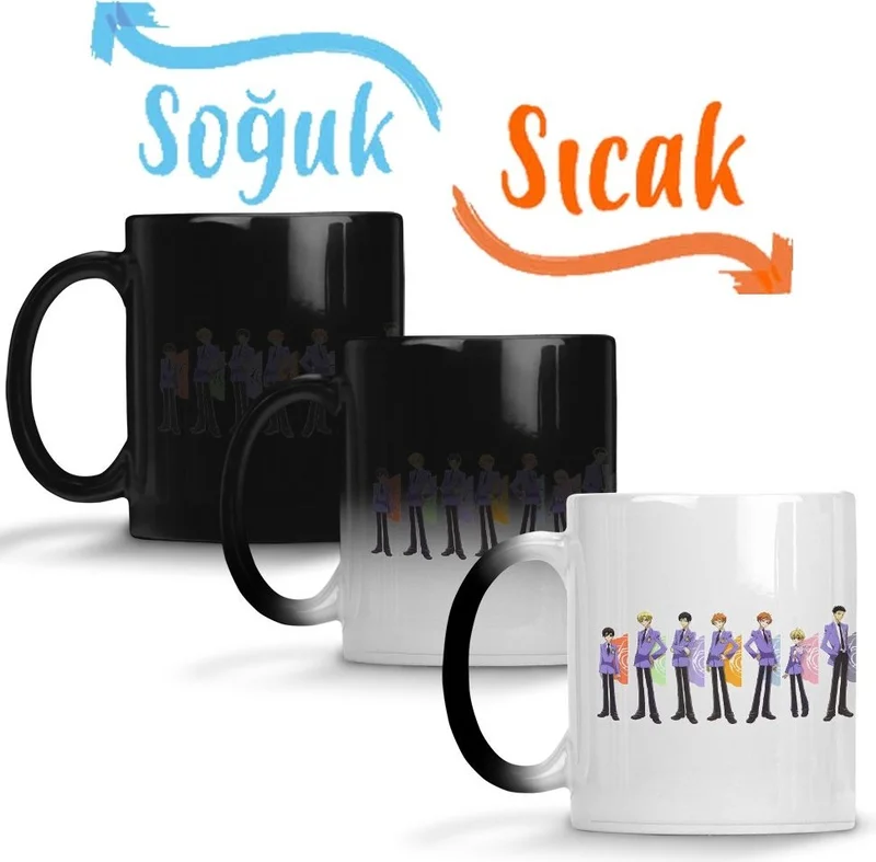 Baskı Dükkanı Print Shop Ouran Koukou Host Club Oran Koko Hosuto Kurabu Magic Mug Porcelain