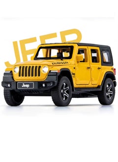 die cast 1:32 Compatible for Jeep Rubicon Model Car Toy, Zinc Alloy Pull Back Toy car with Sound and Light for Kids & Adults (Orange)  - Image 1
