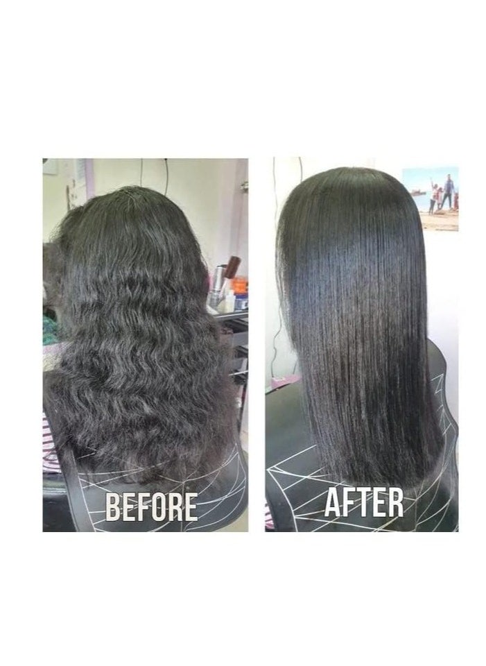 Hair Straightening and Rebonding System with KERATIN. Extra Strength Formula. The Complete System that Straightens Wavy, Curly, Frizzy Hair the Smooth, Silky, Shiny Way! 165 gram pouches