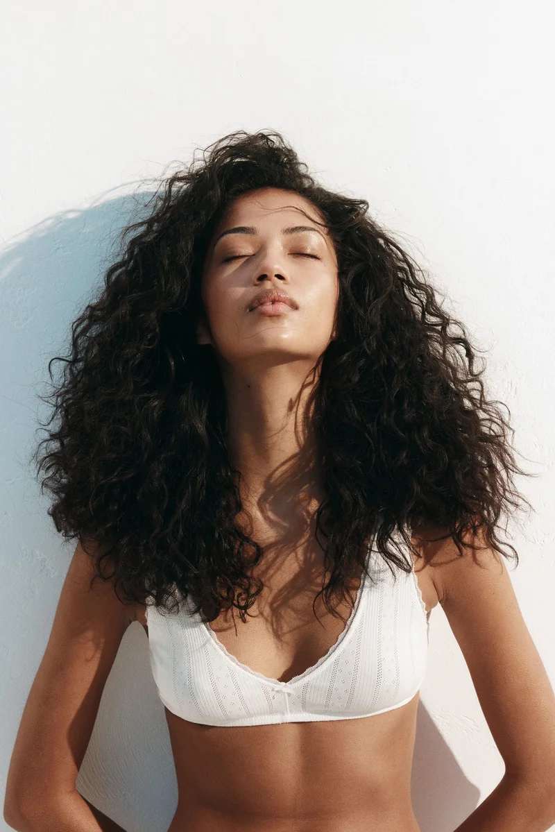 H&M Soft pointelle bra