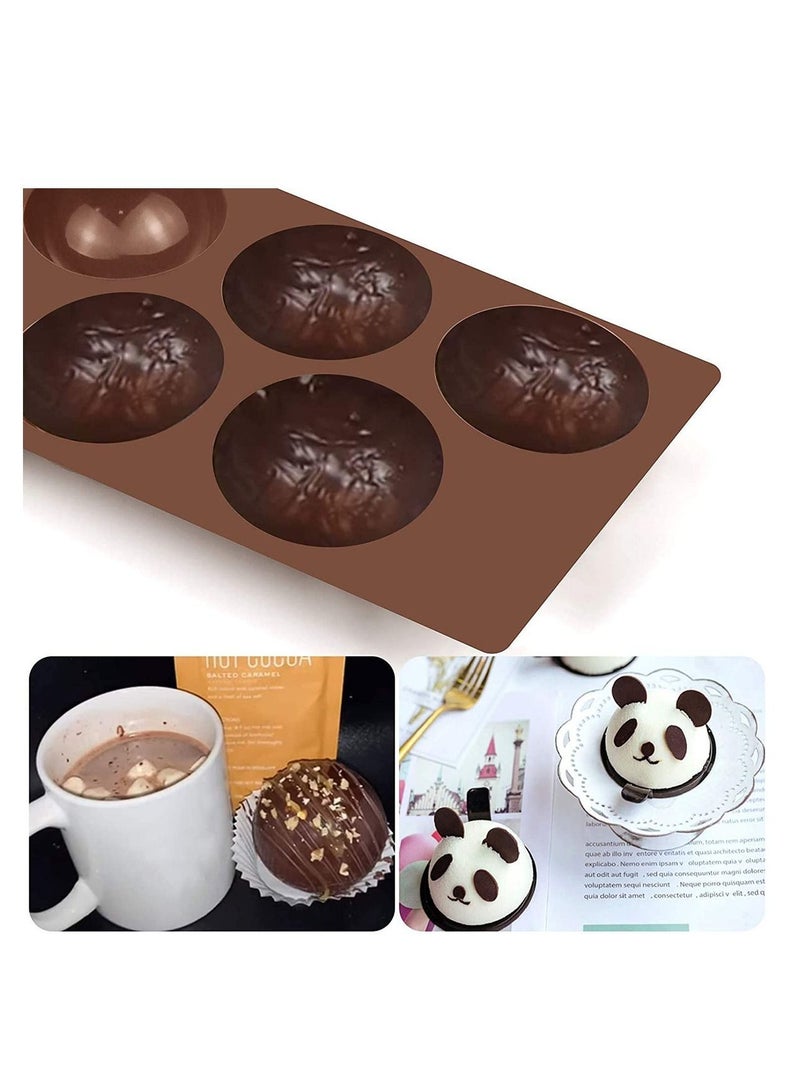 Y&D Extra Large 5 Cavity Semi Sphere Silicone Molds, 3 Packs Cocoa Bomb Ball Baking Molds for Making Hot Chocolate Bomb, Cake, Candy, Jelly, Pudding, Dome Mouse - Image 2