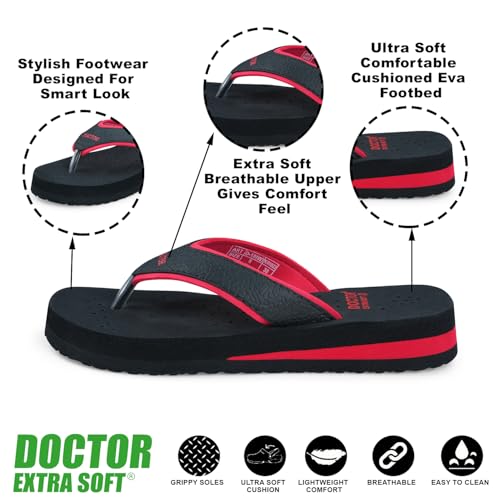 DOCTOR EXTRA SOFT Care Diabetic Orthopedic Pregnancy Flat Super Comfort Dr Flipflops and House Slippers For Women's and Girl's - Image 2