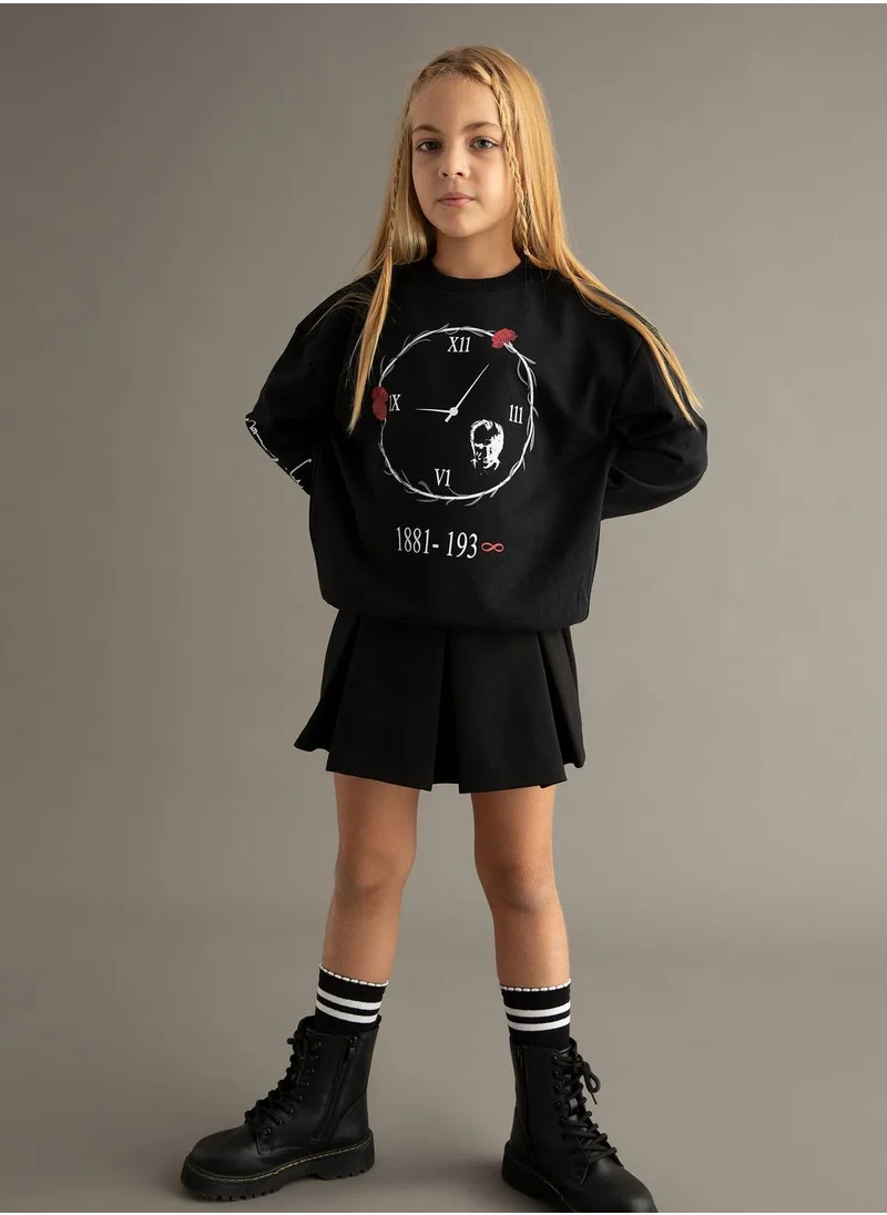 DeFacto Kids Printed Sweatshirt