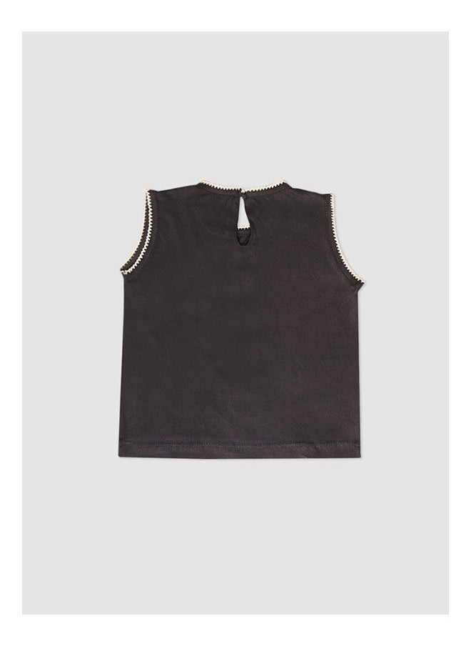 milou - Plain Round Sleeveless T-Shirt - Image 1