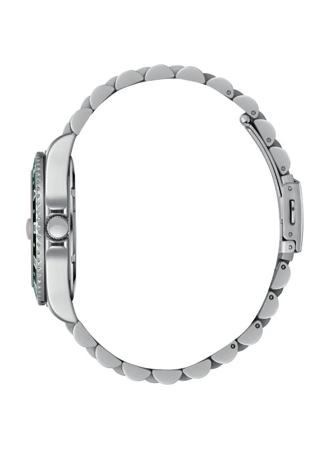 لي كوبر Men's Analog Display Watch With Silver Metal Strap - LC08142.370