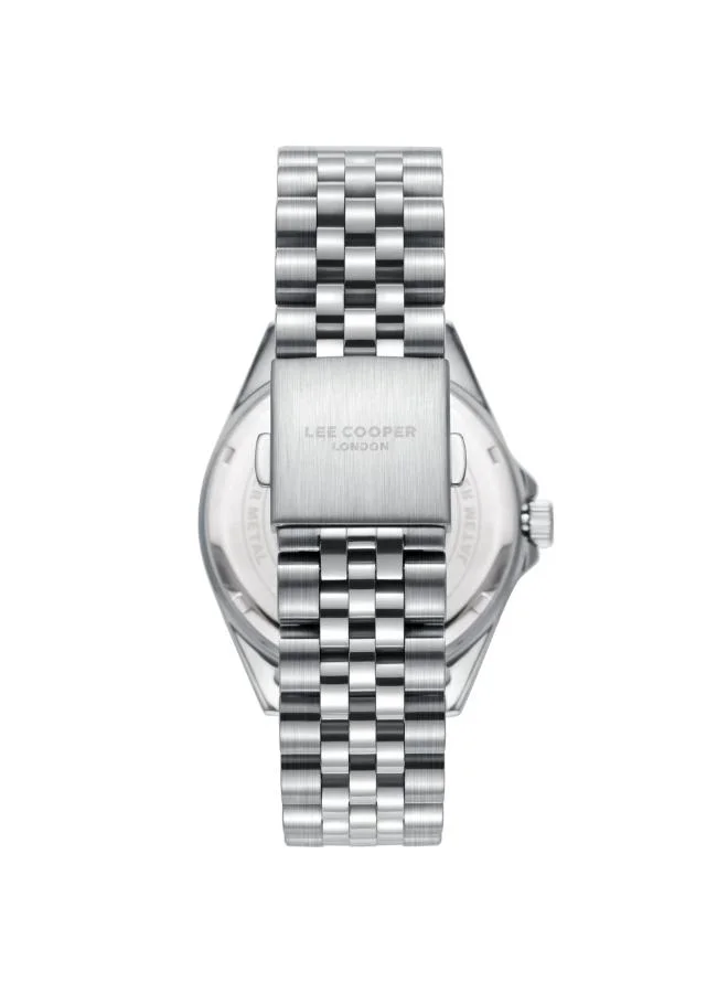 لي كوبر Men's Analog Display Watch With Silver Metal Strap - LC08142.370
